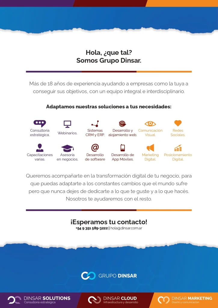 Flyer – Grupo Dinsar