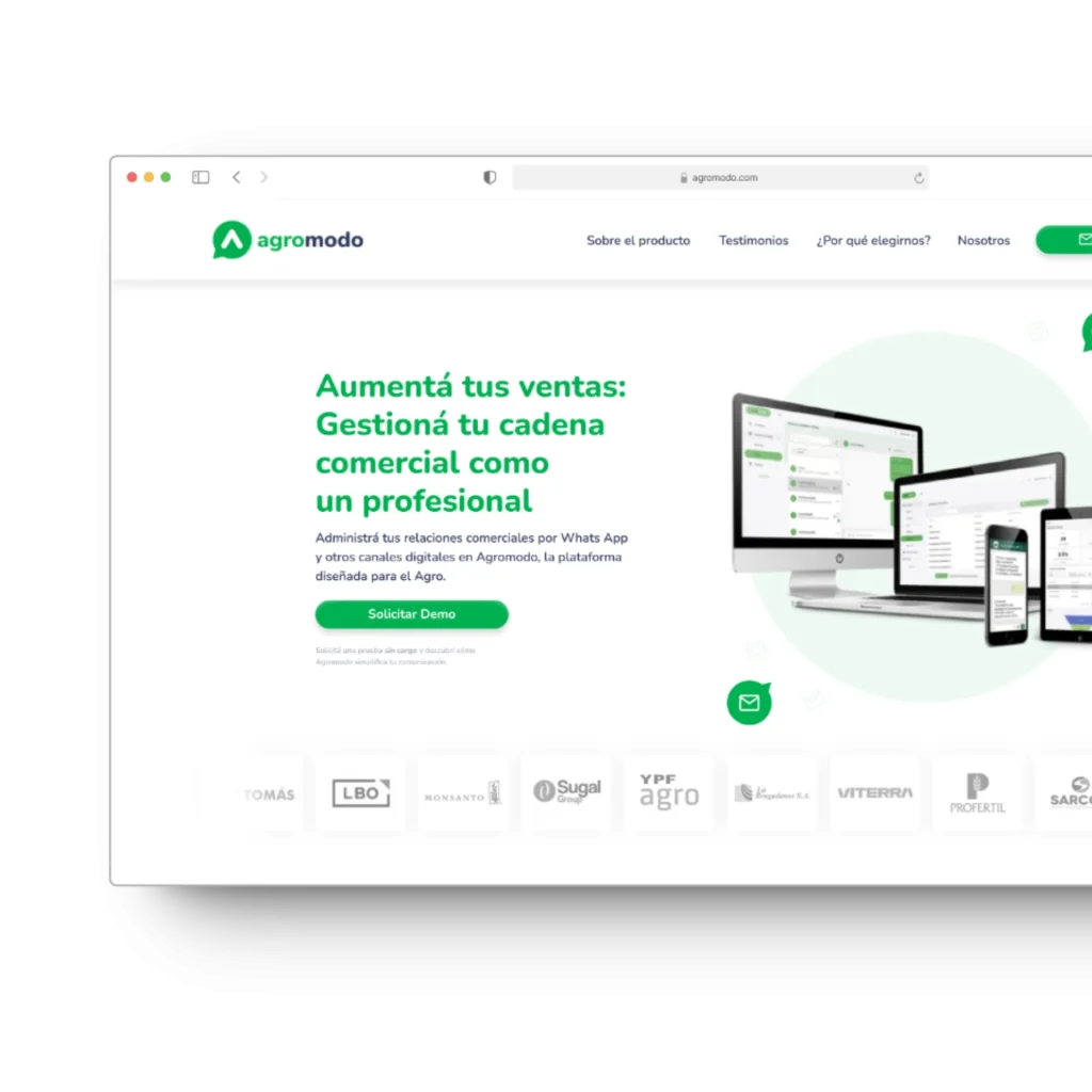 Agromodo – Maquetación Web – Mockup