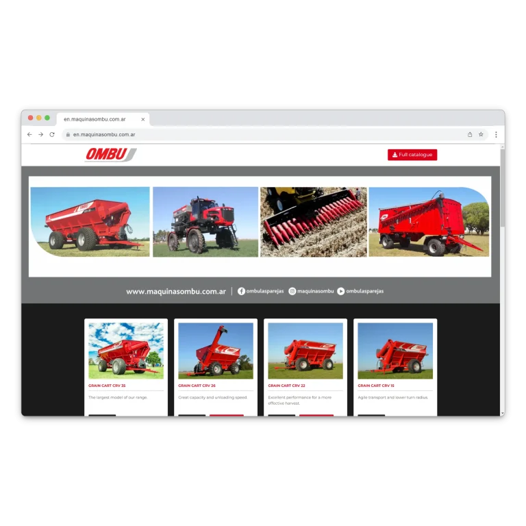 Maquinas Ombú Screenshot Web