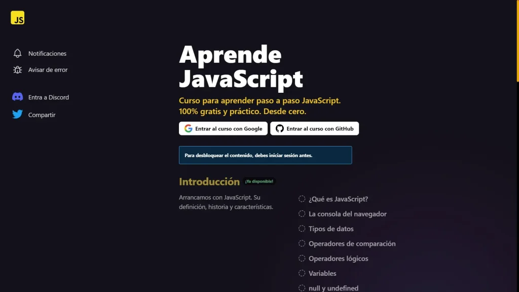 Aprende JavaScript Screenshots