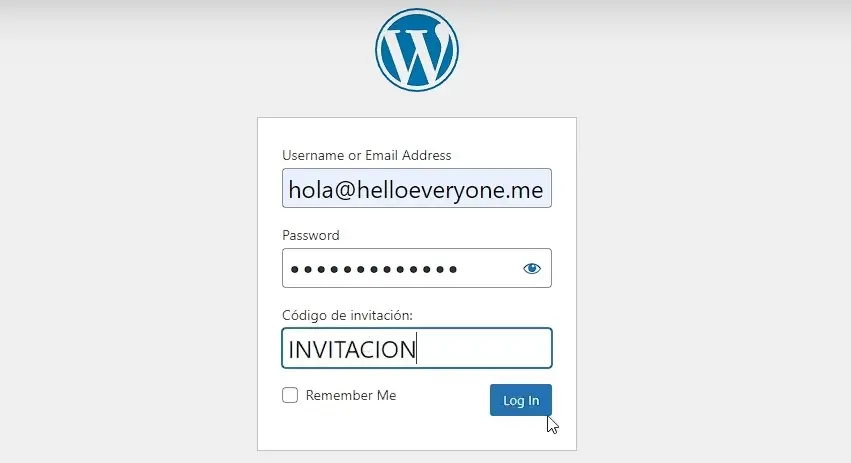 Código de invitación