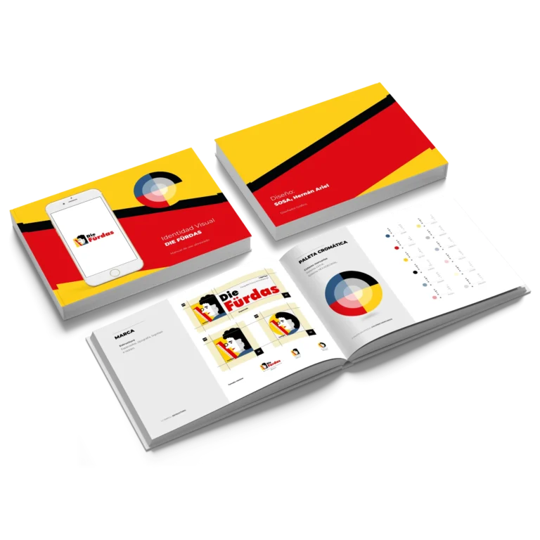 Mock up de manual de marca de Die Fürdas