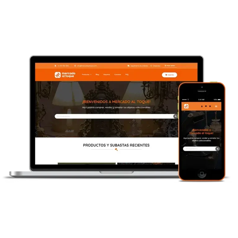 Mock up Web de Mercado al toque