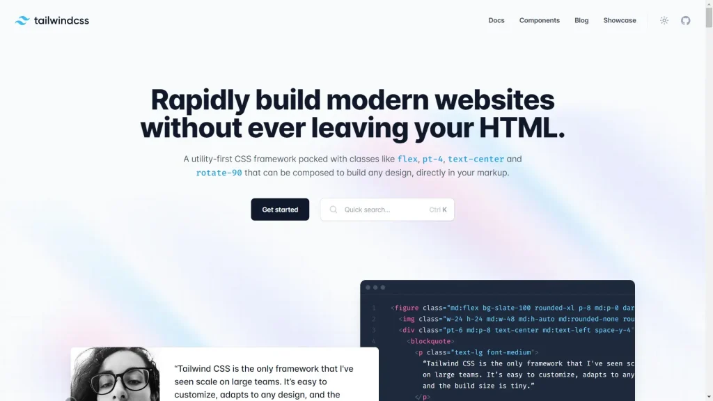 Tailwind CSS Screenshot